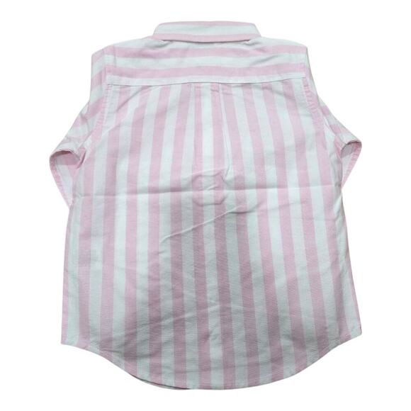 Janie and jack shirt boys size 2T pink white preppy striped oxford button up - Picture 3 of 6